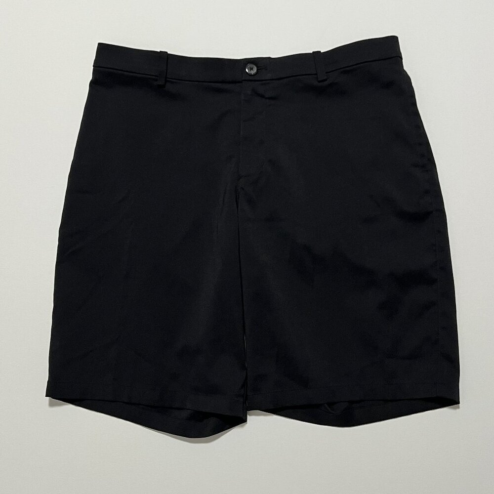 Nike Dri-Fit Shorts Casual Flat Front Chino Golf Preppy Black Men's size 38